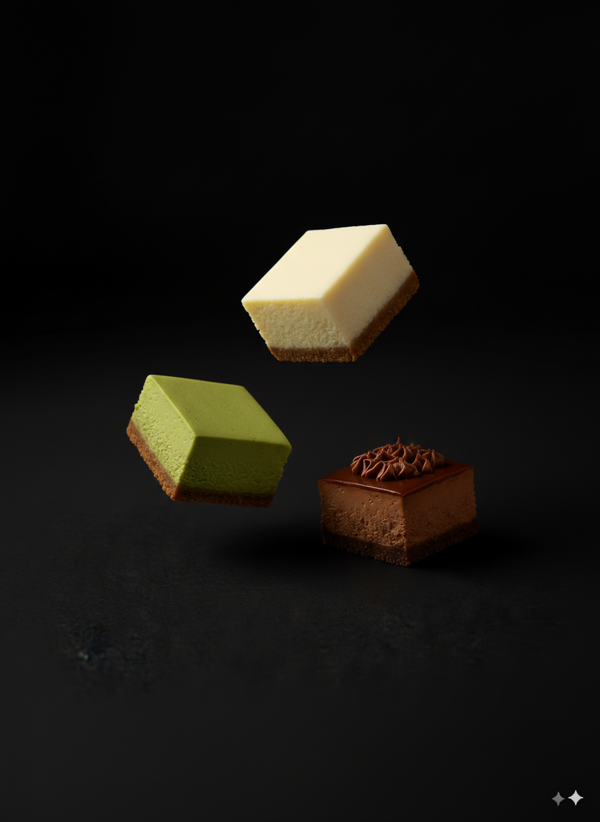 tilted cakes falling